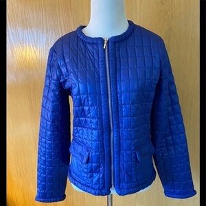 EUC-Chico’s Royal Blue Quilted Puffer Jacket